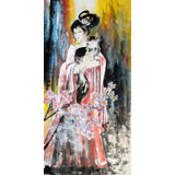 河南美協顏涵精品四尺重彩仕女畫（詢價）