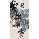 鄒友蒸 《雙雀鳴春》1991年 已故山野派繪畫大家