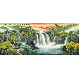 吳東 小八尺《福地安居圖》 著名易經風水畫家