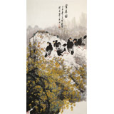 【已售】王寶欽 六尺《賞春圖》當代花鳥牡丹畫名家（詢價）