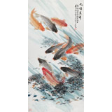 梁景欣 四尺《九順呈祥》 青大美院學院派畫家