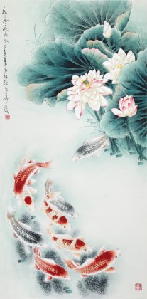 南海禪寺 妙林居士 四尺《和風送九如》