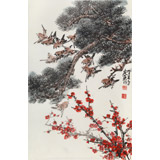 鄒友蒸 《無限春暉》1993年作 已故山野派繪畫大家