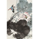 陳薪名《荷風清遠》中美協會員 第六屆全國花鳥畫展金獎獲得者