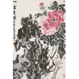 崔春剛 四尺三開《大富貴圖》 青年才俊 中國當代書畫研究院理事